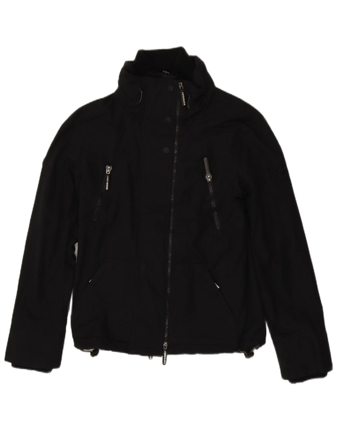 Superdry Damen Windattacker Übergroße Windjacke UK 10 Small Schwarz
