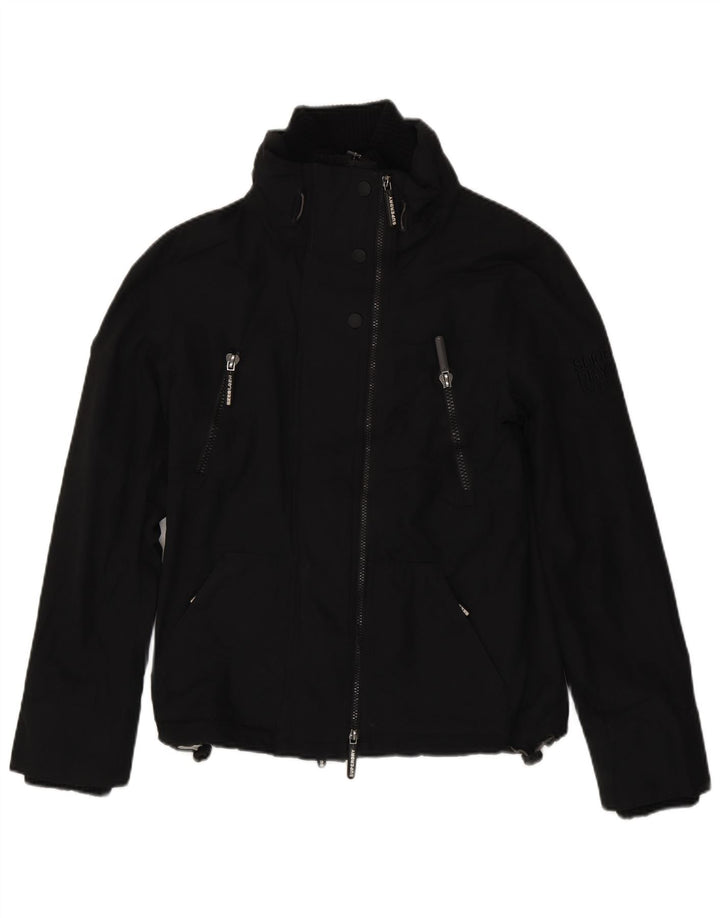 Superdry Damen Windattacker Übergroße Windjacke UK 10 Small Schwarz