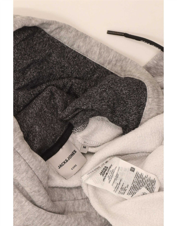 Jack & Jones Herren-Kapuzenpullover mit Grafik, mittelgrau gesprenkelte Baumwolle
