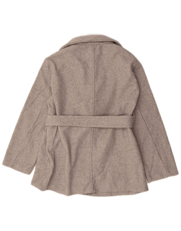 Zara Damen Blazer Jacke UK 14 Mittelgraues Polyester