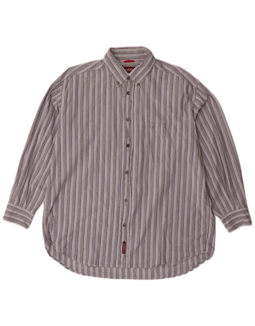 Carrera Herrenhemd XL Blau gestreift aus Baumwolle