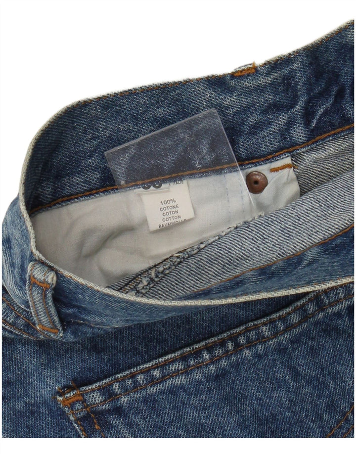 VINTAGE Damen Jeansrock W30 Mittelblaues Baumwollherz