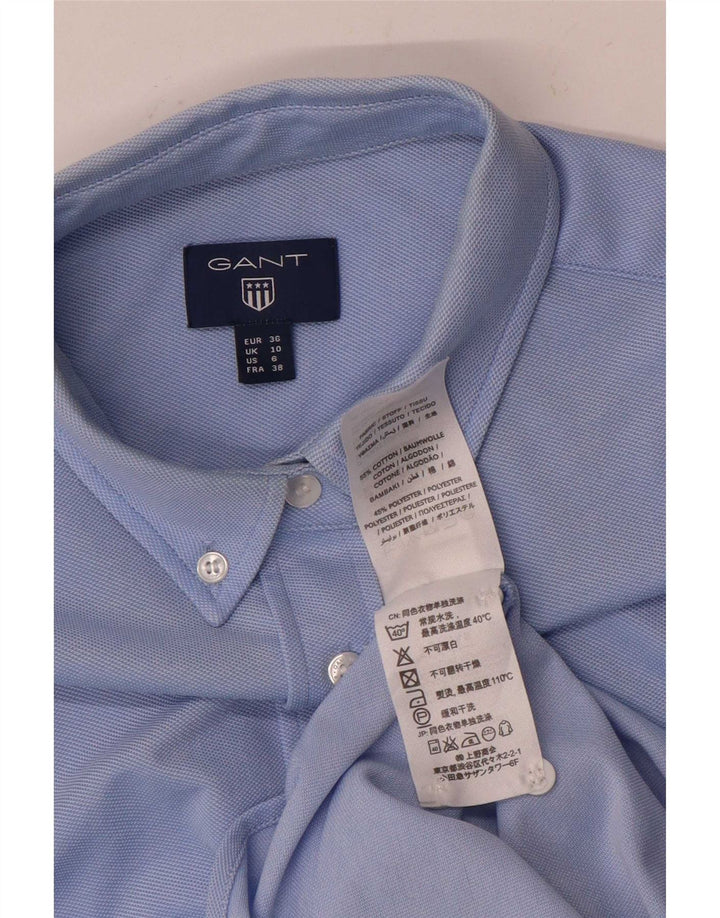 Gant Damenhemd UK 10 Small Blaue Baumwolle