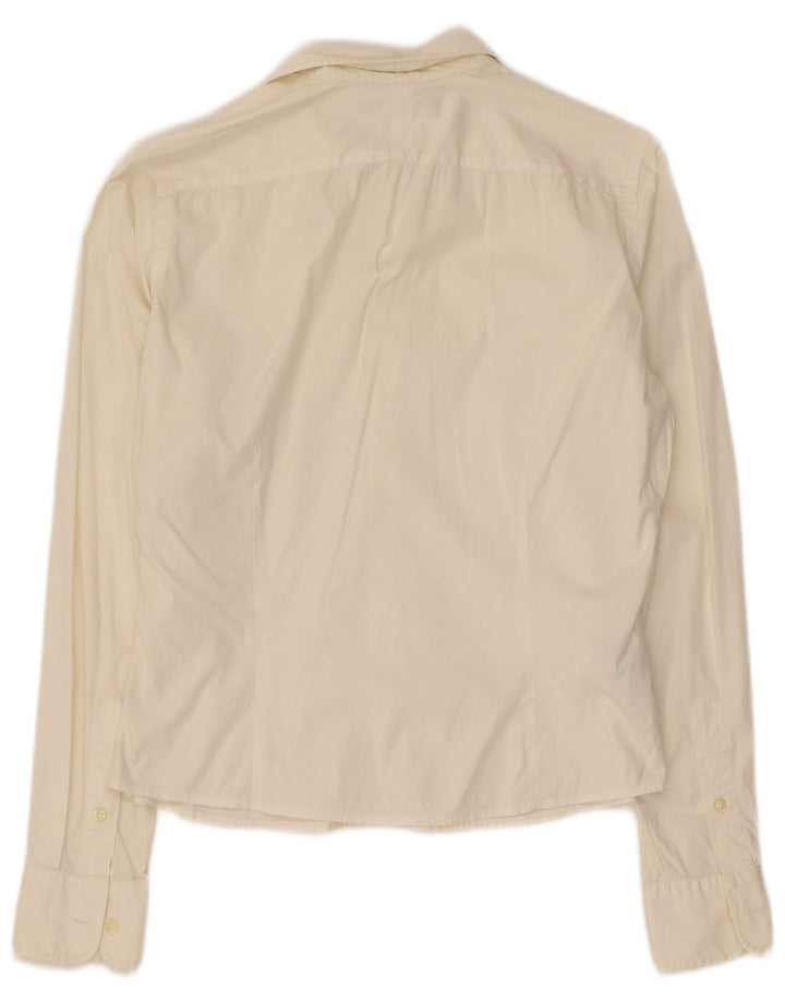 Ralph Lauren Damen Skinny Shirt US 8 Medium Off White