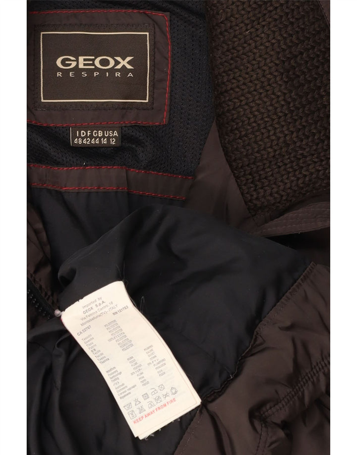 Geox Damen Wattierte Jacke UK 14 Large Braun Polyester