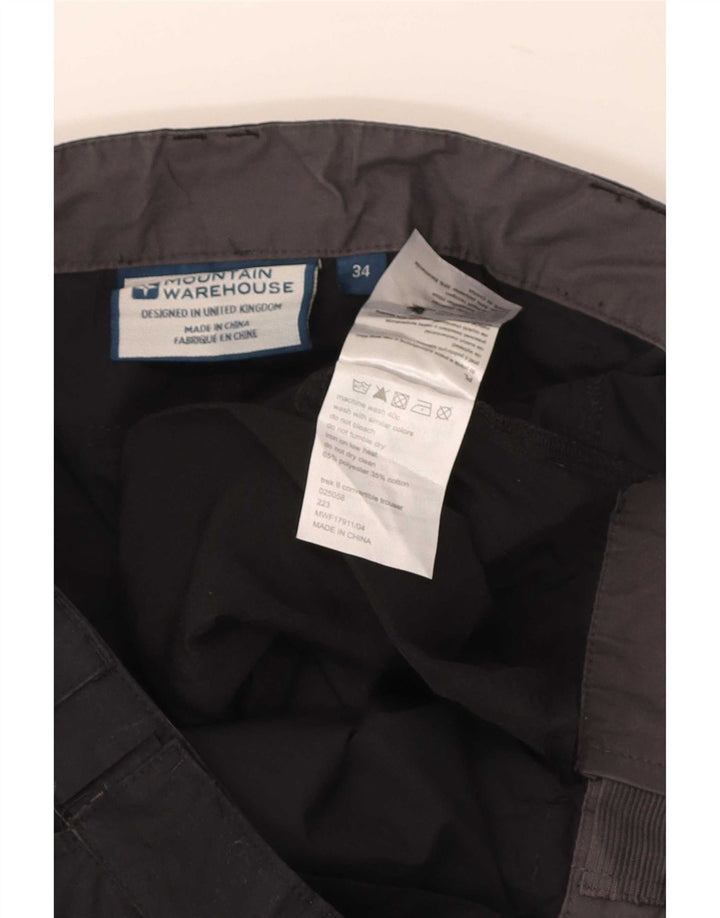 Mountain Warehouse Herren-Cargohose, W34, L32, schwarzes Polyester
