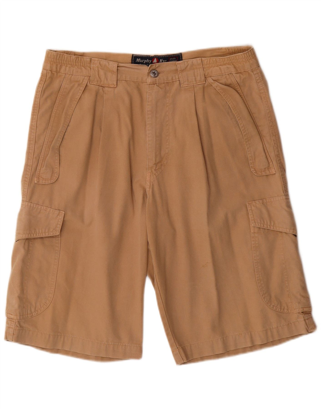 Murphy & Nye Herren Cargoshorts W34 Large Beige Baumwolle