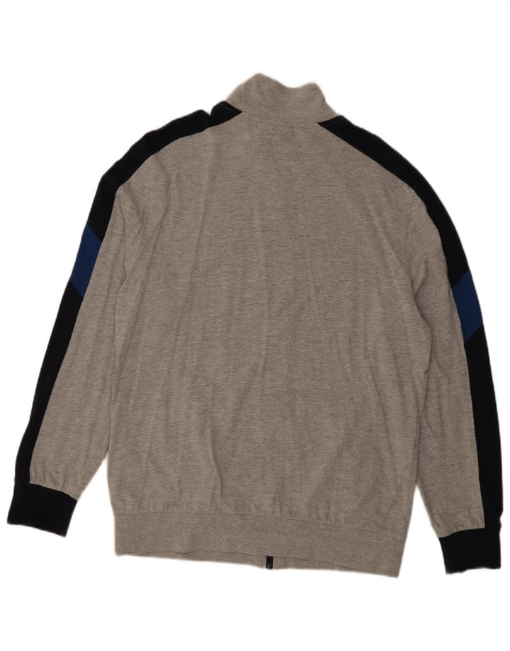 Lotto Herren-Trainingsanzug-Oberteil, Jacke, XL, Grau, Colourblock-Baumwolle