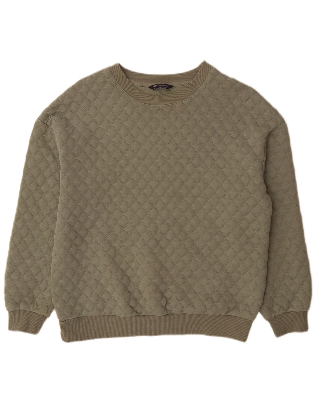 Marks & Spencer übergroßer Damen-Sweatshirt-Pullover, Gr. 12, mittleres Khaki