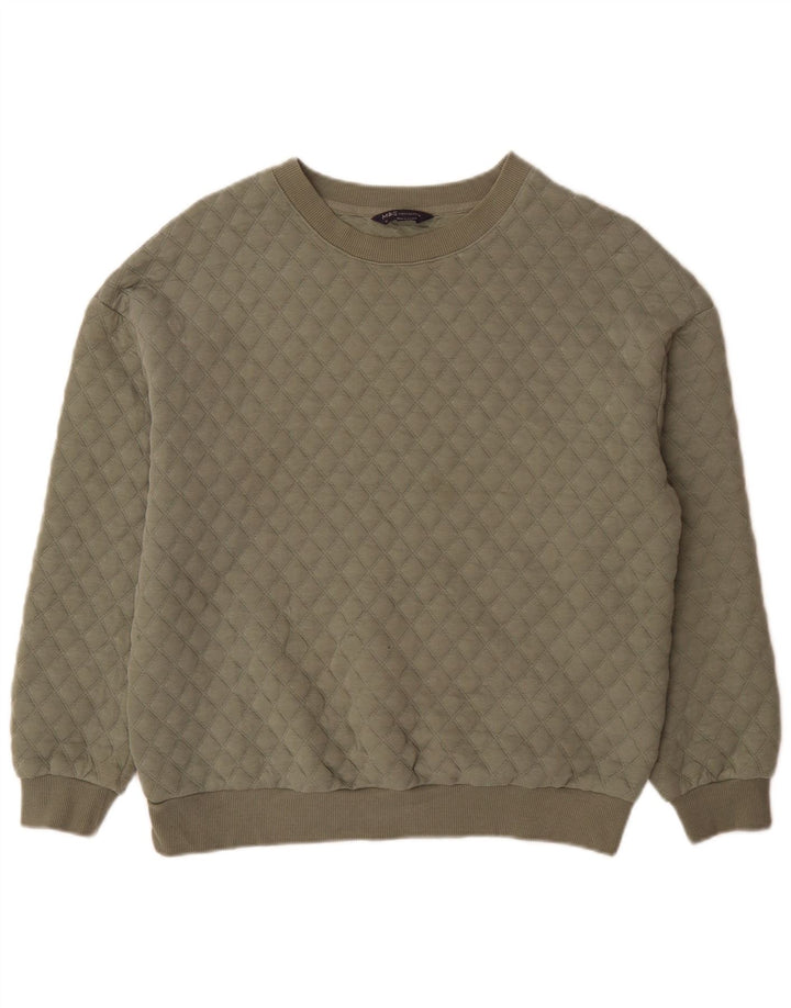 Marks & Spencer übergroßer Damen-Sweatshirt-Pullover, Gr. 12, mittleres Khaki