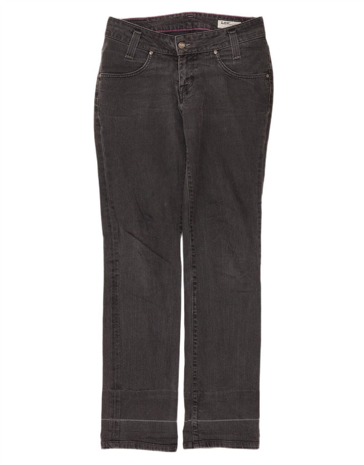 Lee Damen Leola Straight Jeans W30 L33 Schwarze Baumwolle