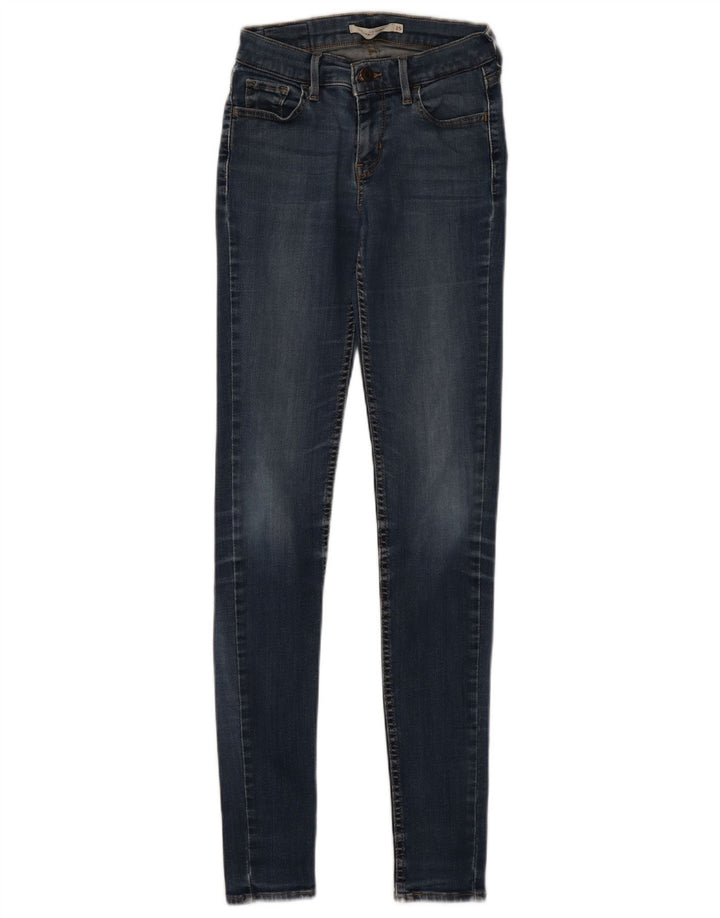 Levi's Damen Super Skinny Jeans W25 L32 Blaue Baumwolle