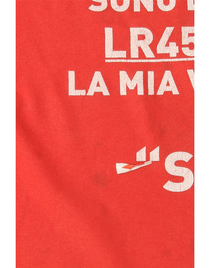 Rifle Herren-T-Shirt mit Grafik, groß, aus roter Baumwolle
