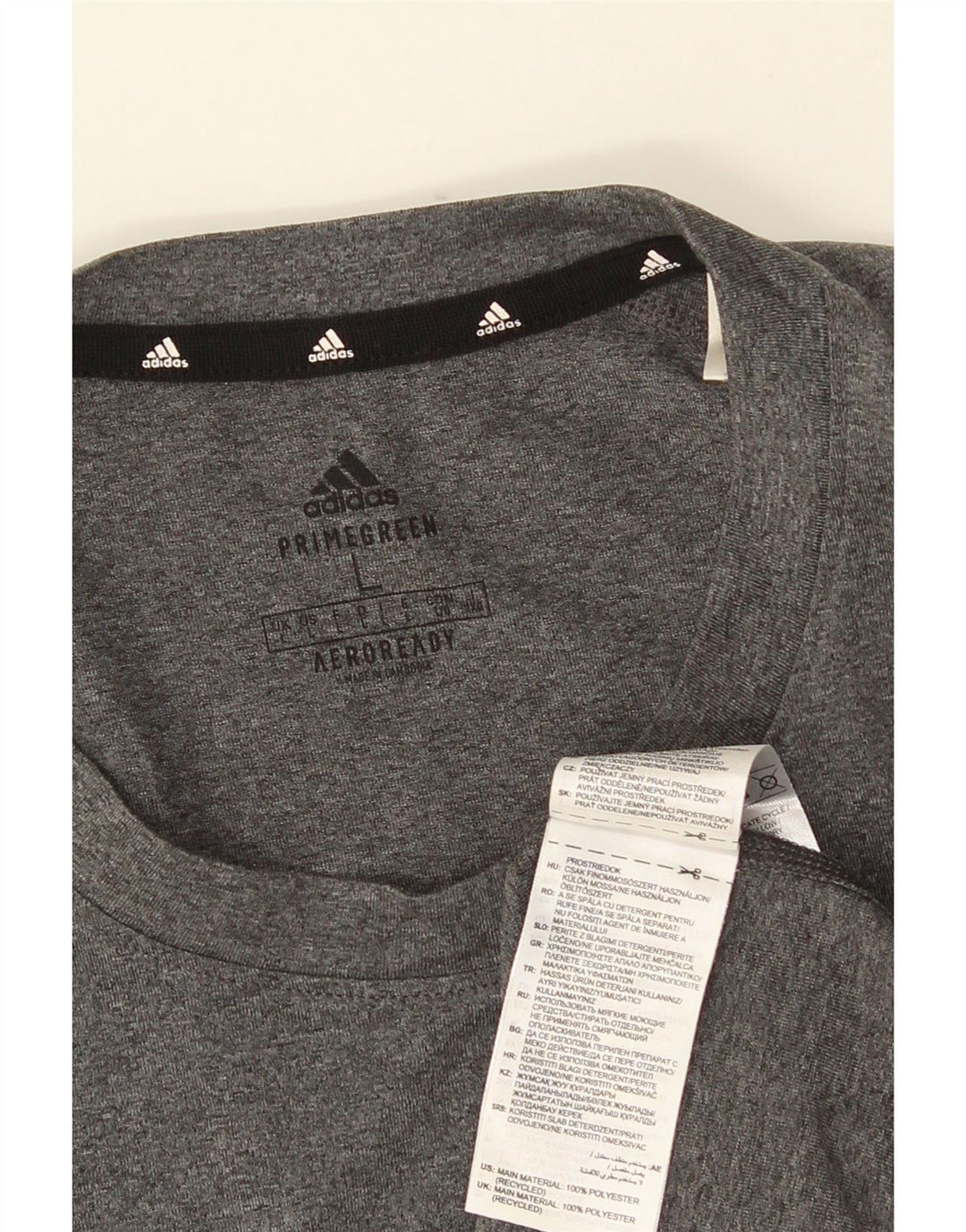 ADIDAS Herren Aeroready T-Shirt Top Large Grau Polyester