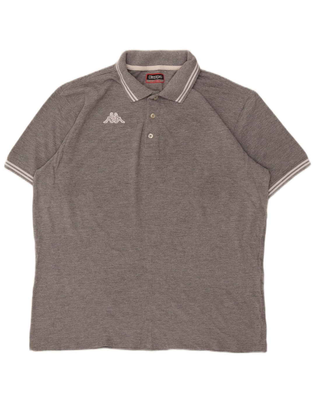 Kappa Herren Poloshirt XL Grau Baumwolle