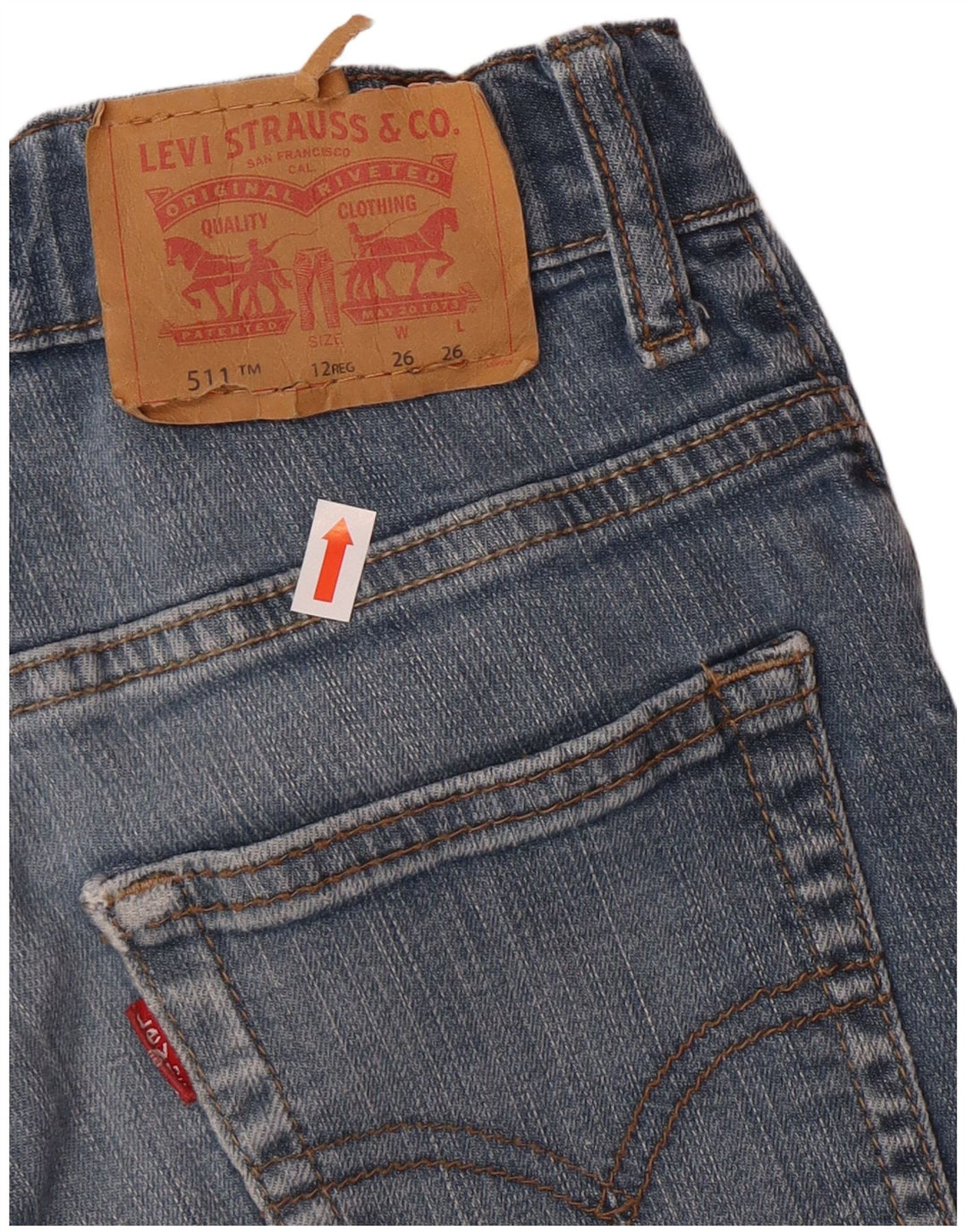 Levi's Jungen 511 Slim Jeans, 11–12 Jahre, W26 L26, blaue Baumwolle, klassisch