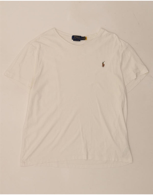Polo Ralph Lauren Herren Custom Slim Fit T-Shirt XL aus weißer Baumwolle
