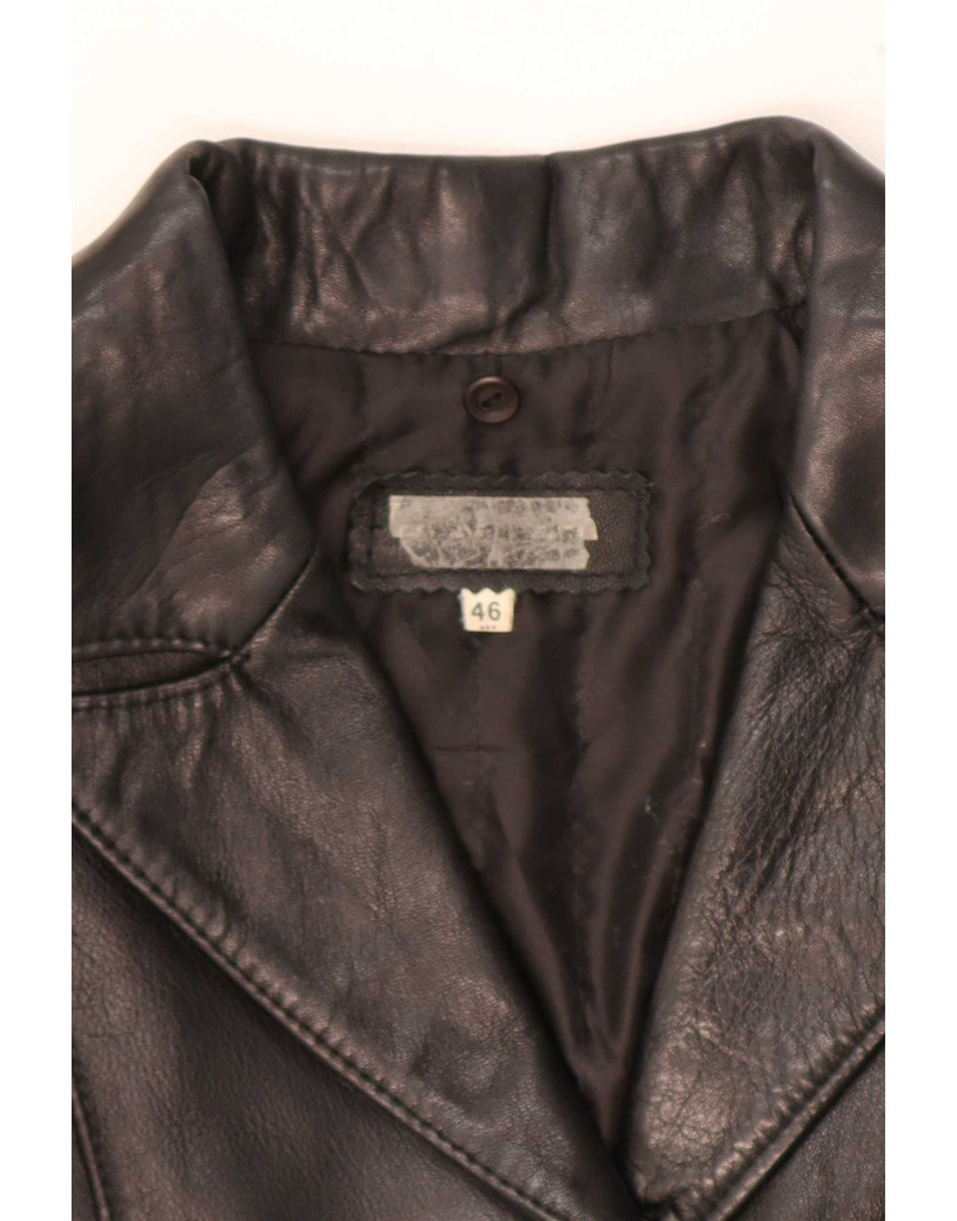 Vintage Damen Lederjacke IT 46 Large Schwarz