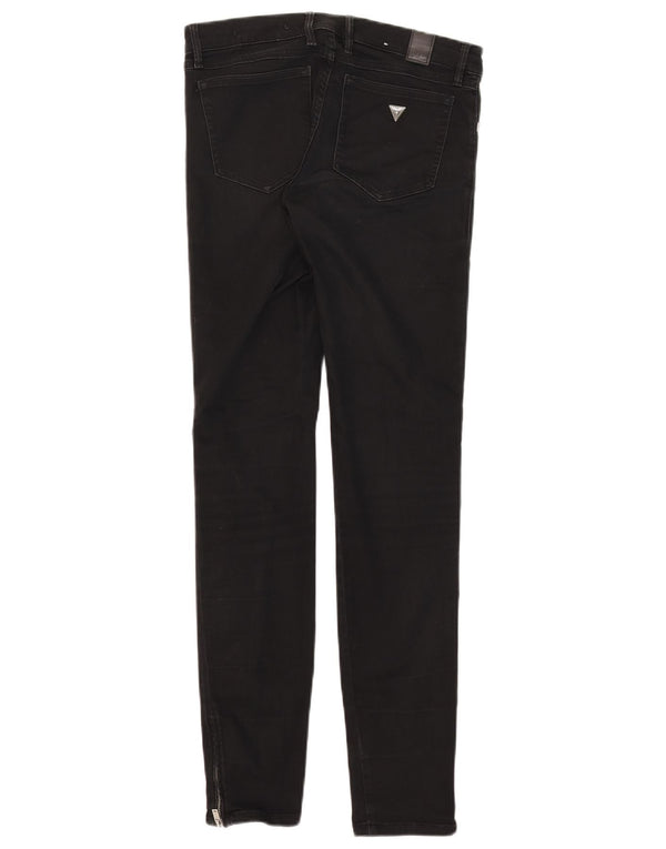 Guess Damen Marilyn Skinny Jeans W27 L30 Schwarze Baumwolle