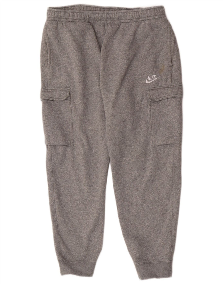 Nike Herren Cargo-Trainingshose, Jogginghose, Größe L, Grau, Baumwolle