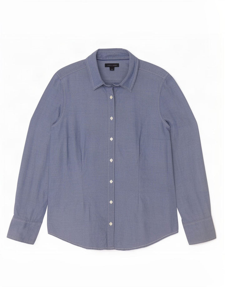 Tommy Hilfiger Damen-Hemd UK 12 aus mittelblauer Baumwolle