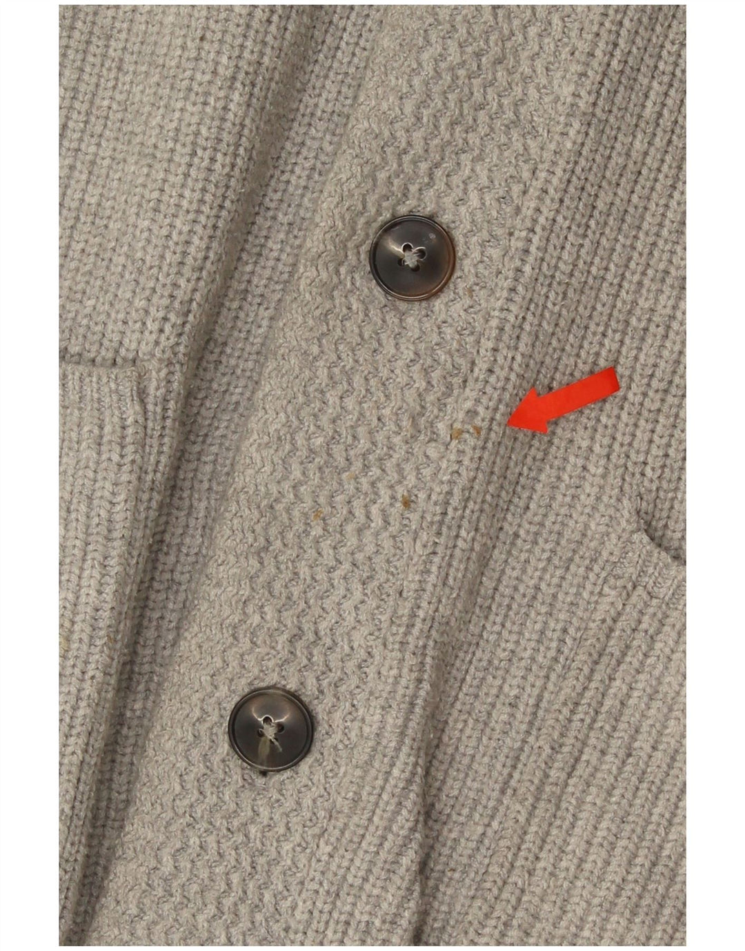 Marks & Spencer Herren-Cardigan-Pullover XL aus grauer Baumwolle