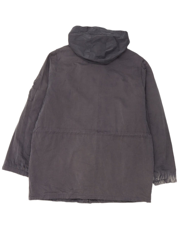Marks & Spencer Herren-Parka mit Kapuze, UK 42, XL, Marineblau, Baumwolle