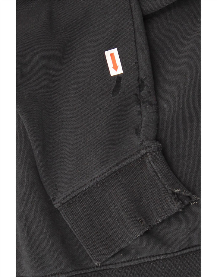 NIKE Damen Kapuzenpullover UK 14 Mittelschwarze Baumwolle