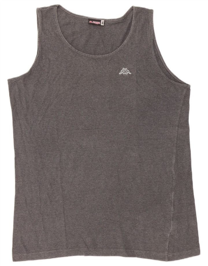 Kappa Herren Weste Top 2XL Grau Baumwolle