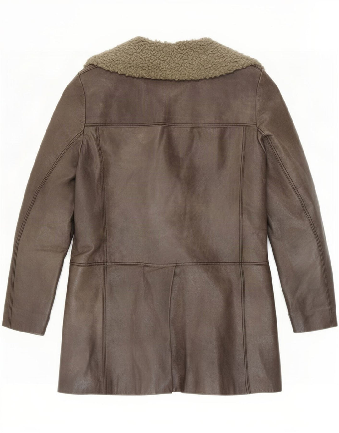 Vintage Damen Shearling Jacke UK 10 Small Grau