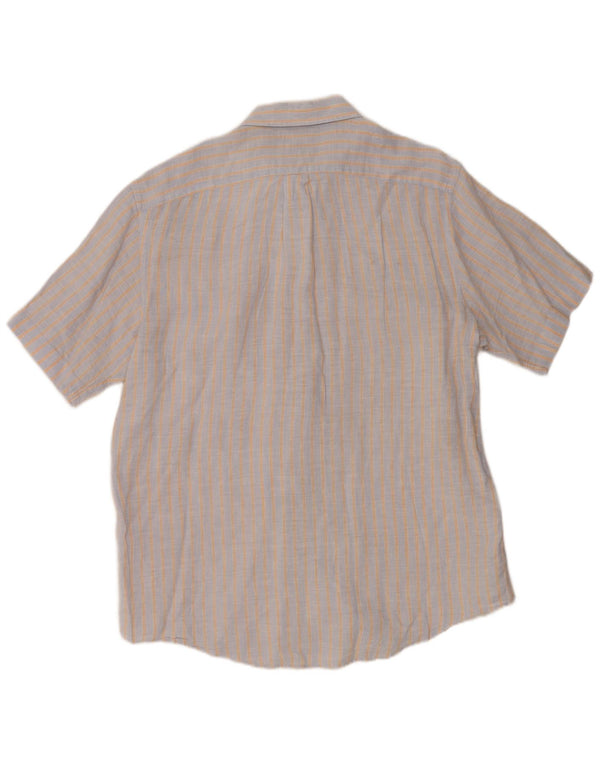 Calvin Klein Jeans Mens Short Sleeve Shirt XL Grey Striped