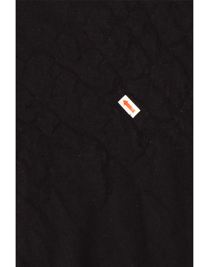 Tommy Hilfiger Herren-Pullover mit Rundhalsausschnitt, groß, schwarze Wolle