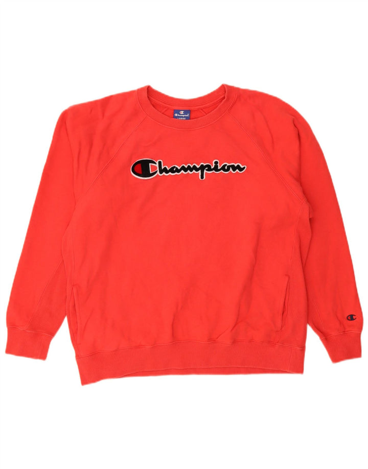 Champion Herren-Sweatshirt mit Grafik, groß, aus roter Baumwolle