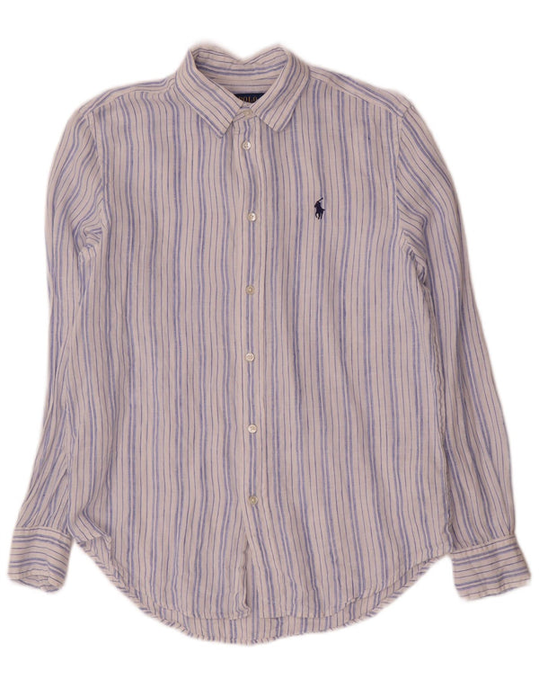 Polo Ralph Lauren Herren-Hemd mit entspannter Passform, XS, blau gestreift, Leinen