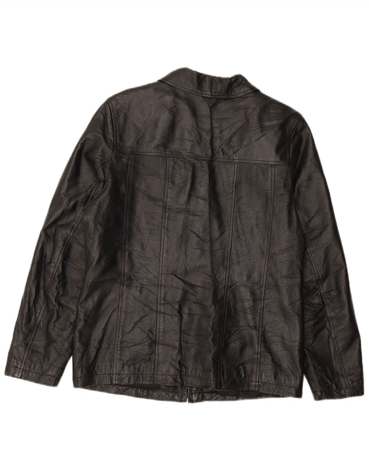 YESSICA Damen Lederjacke UK 14 Large Schwarz