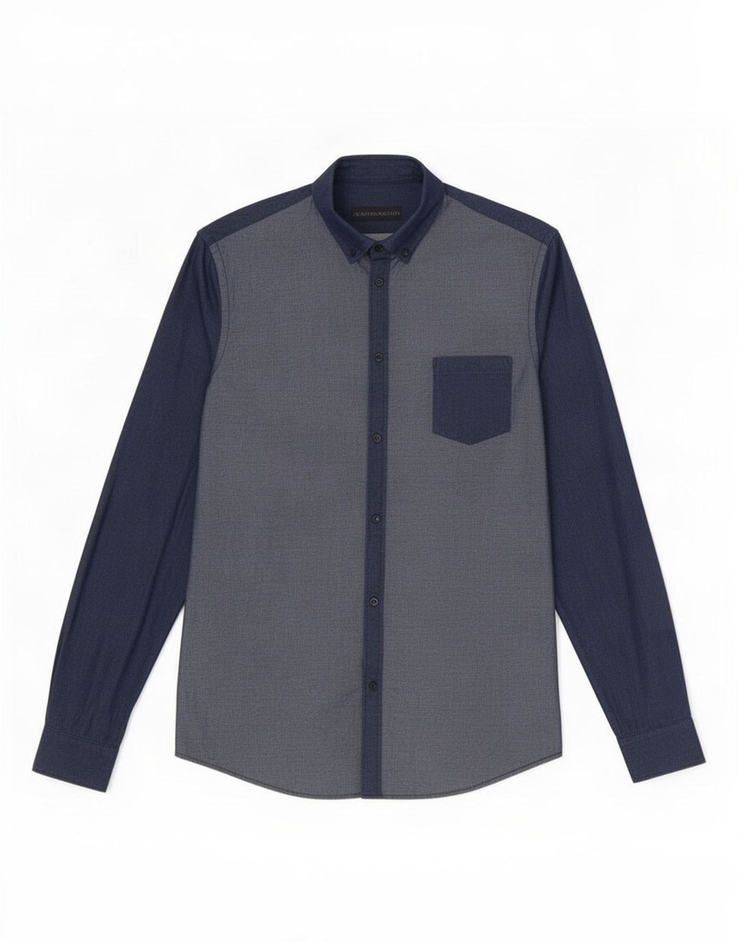 Trussardi Herrenhemd Größe 40 Medium Marineblau Baumwolle