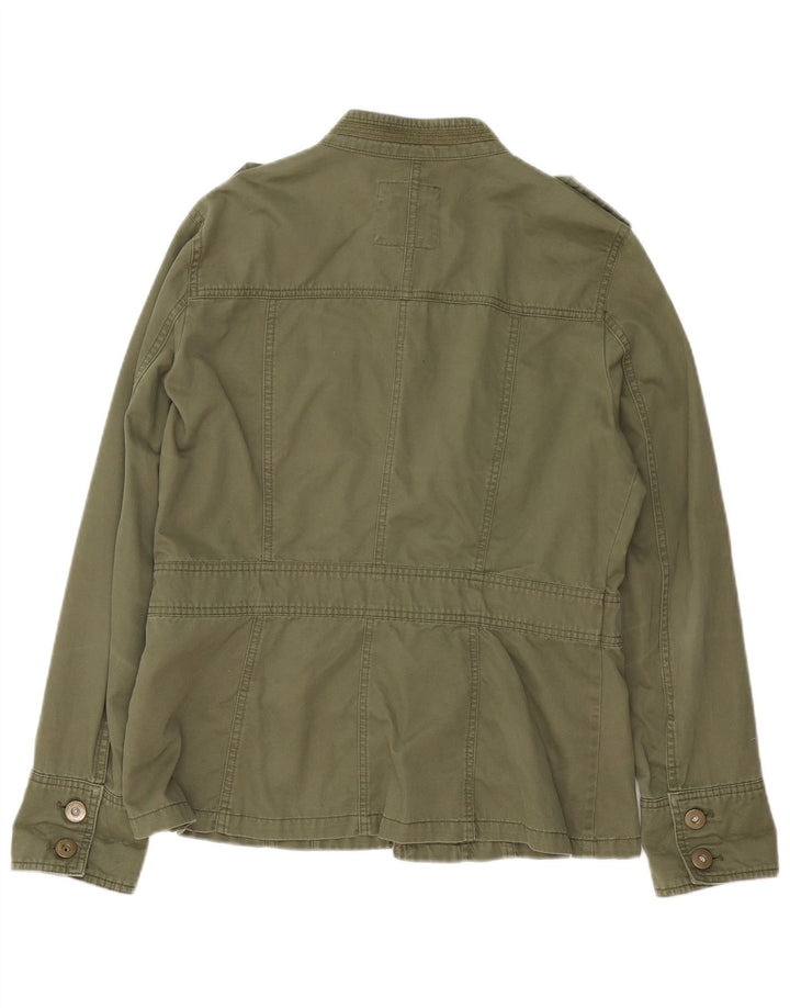 Gap Damen-Militärjacke, UK 14, mittlere Khaki-Baumwolle