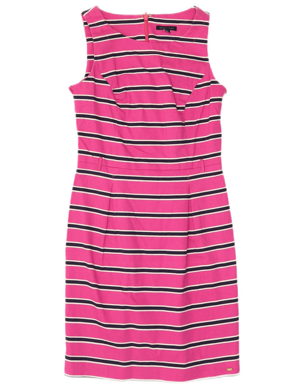 Tommy Hilfiger Damen ärmelloses Etuikleid US 4 XS rosa gestreift aus Baumwolle