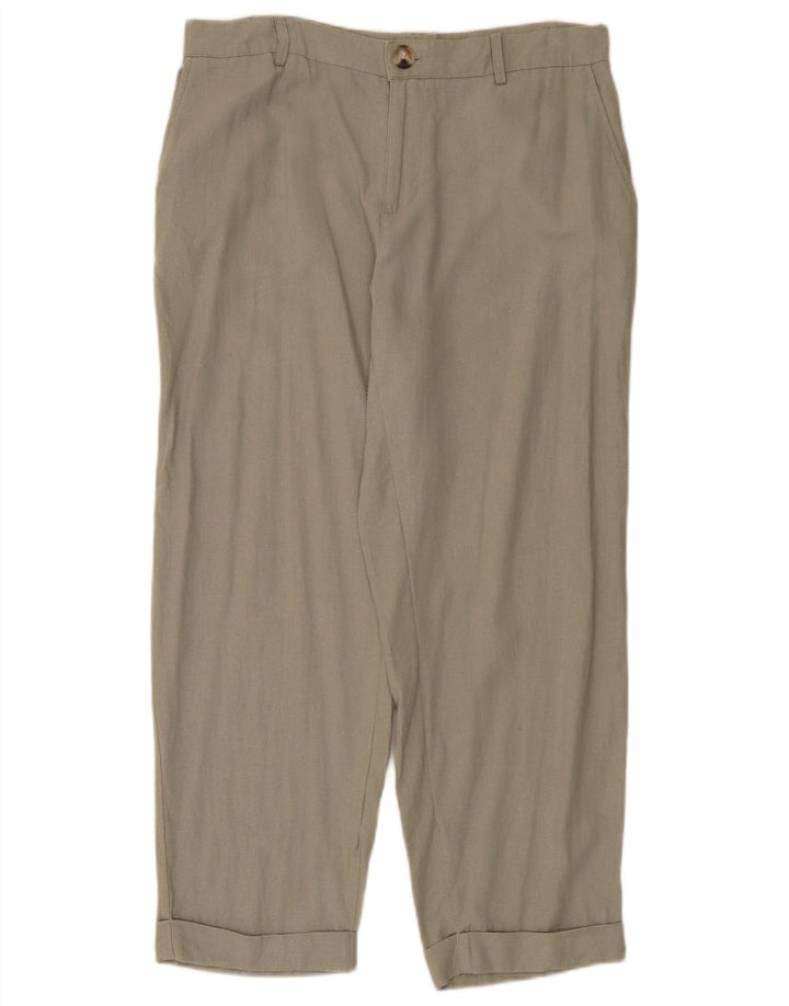 Gerade Chino-Hose für Damen von Zara, EU 40, Mittel W30 L27, Khaki