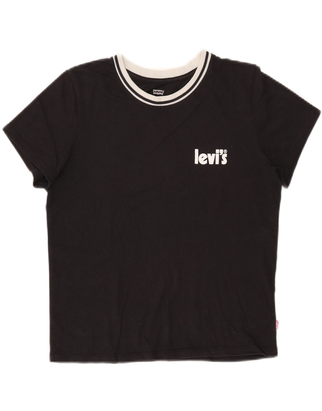 LEVI'S Damen T-Shirt Top UK 6 XS Schwarz
