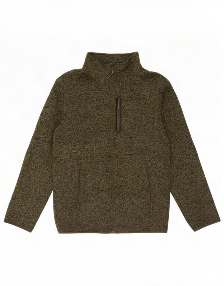 Mountain Warehouse Herren-Trainingsanzug-Oberteil, Jacke, 3XL, khakifarbenes geflecktes Polyester