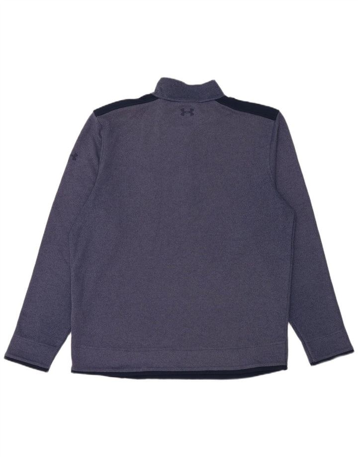 Under Armour Herren-Pullover-Trainingsanzugoberteil mit Reißverschluss, XL, Marineblau, Polyester