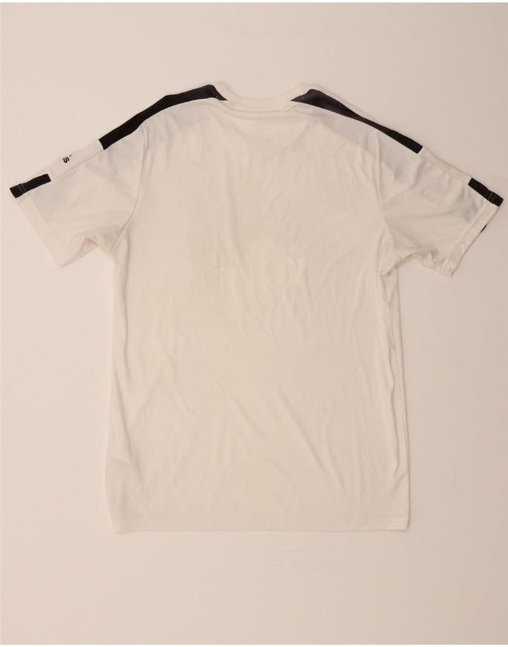 ADIDAS Mens T-Shirt Top Large White Colourblock Polyester Vintage Adidas and Second-Hand Adidas from Messina Hembry 