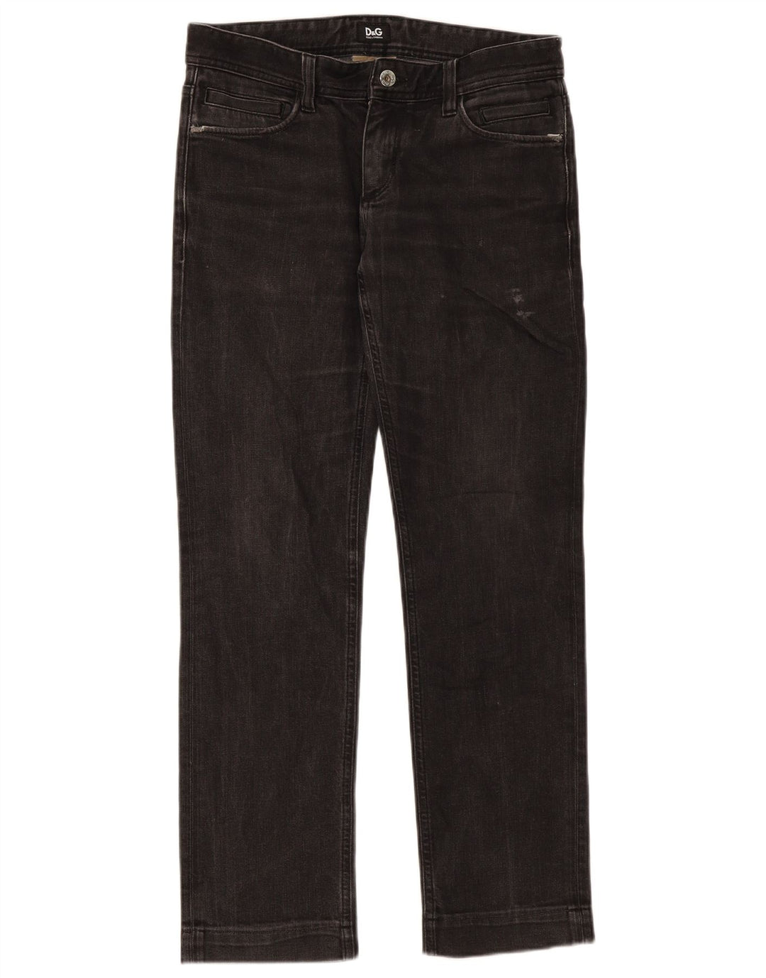 Dolce & Gabbana Damen Slim Jeans W31 L31 Schwarze Baumwolle