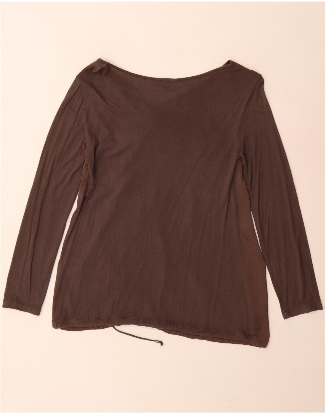 Trussardi Damen-Blusenoberteil mit langen Ärmeln, Gr. 10, Größe S, Grau, Farbblock