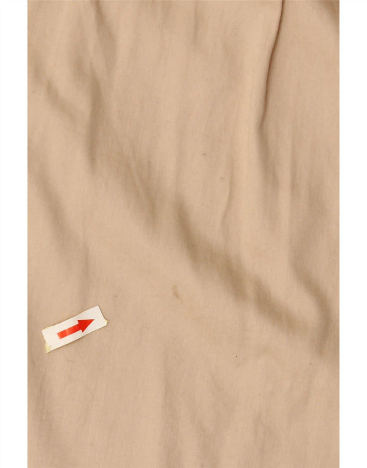 ZARA Damen Longline-Hemdbluse UK 16 Large Beige Baumwolle