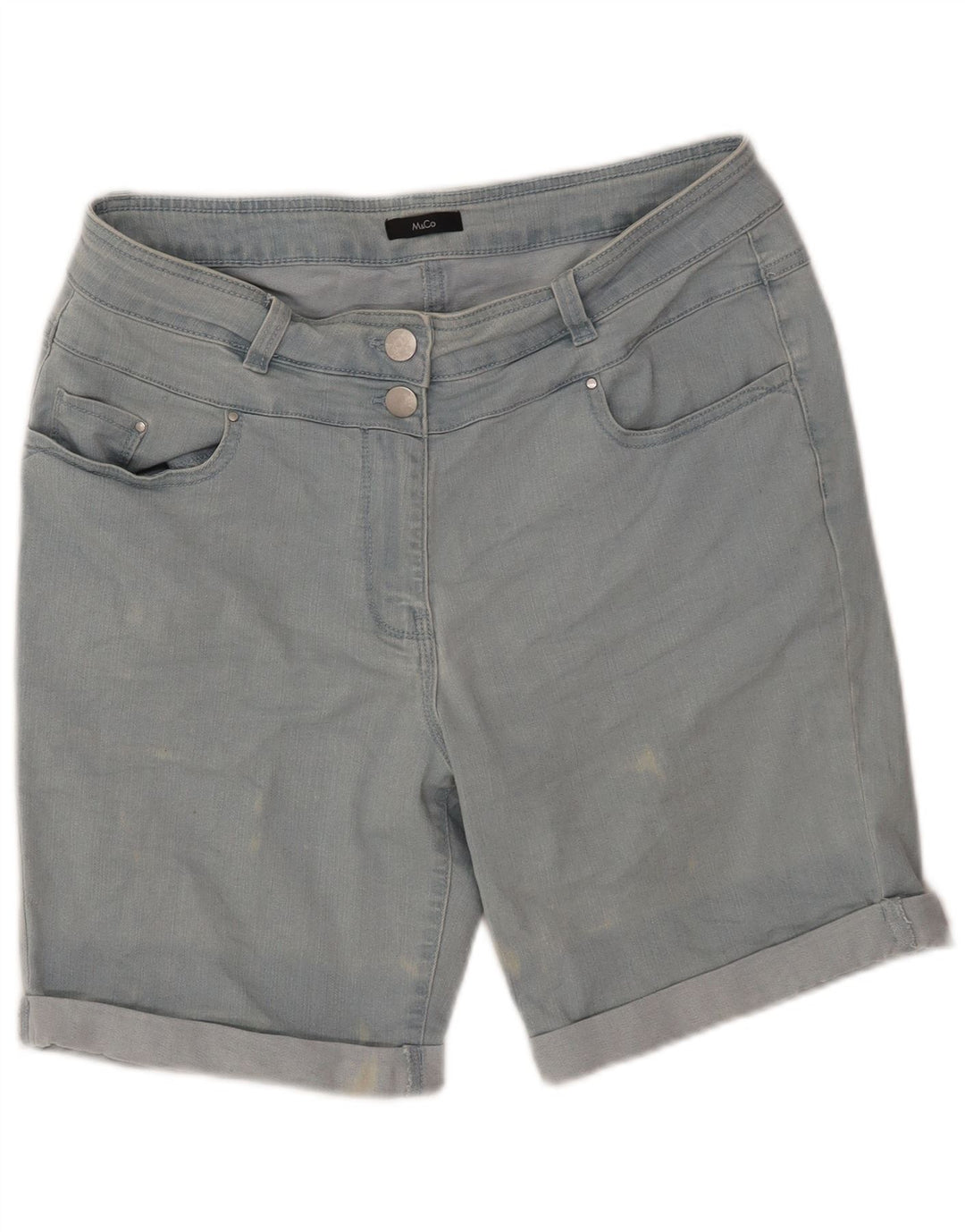 MAX & CO. Damen Jeansshorts UK 14 Large W32 Blaue Baumwolle
