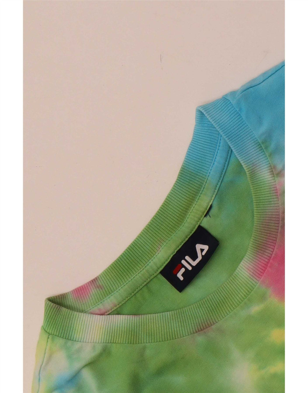 Fila Damen T-Shirt Top UK 12 Medium Mehrfarbig Tie Dye