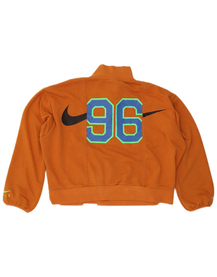 Nike Damen-Sweatshirt mit Dri-Fit-Grafik, übergroß, Gr. 10, Größe S, Orange