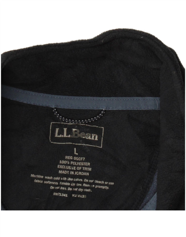 L.L.Bean Herren Fleecejacke UK 40 Large Marineblau Polyester